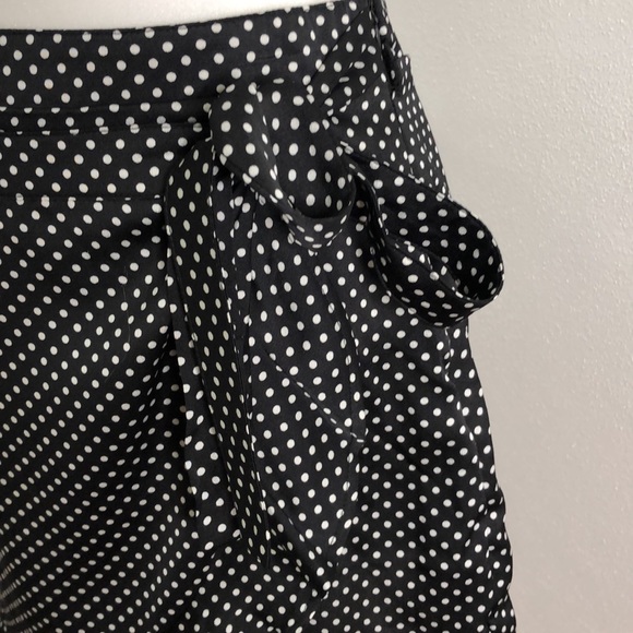 Black and White Polka Dot Wrap Mini Skirt NEW! - Picture 9 of 12